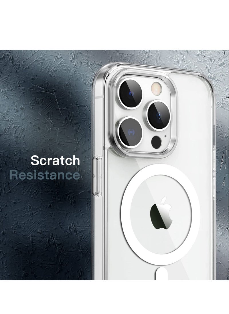 Houmt - iPhone 14 Pro Magsafe Case 6.1 Inch Slim Thin Magnetic Case Yellowing-Resistant Shock Absorption Anti-Scratch and Anti-Drop Hard Back Crystal Case Compatible with iPhone 14 Pro Case - Image 1