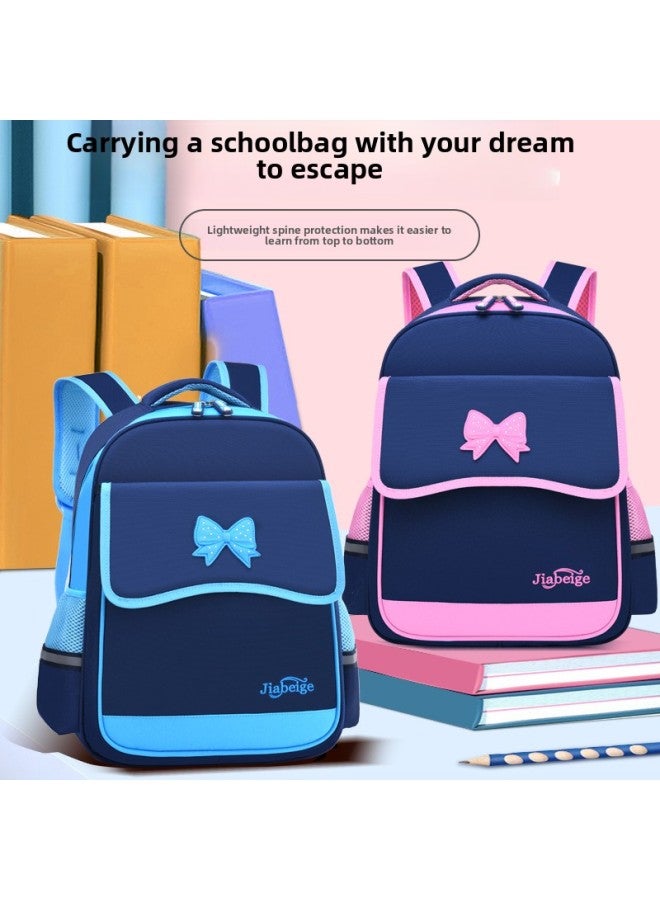 Korean Version Of Primary School Girls Children's Schoolbag 1236 Grade Lightweight Shoulder Bag Custom Printed Logo-Color:Sapphire Blue Large  - Image 2