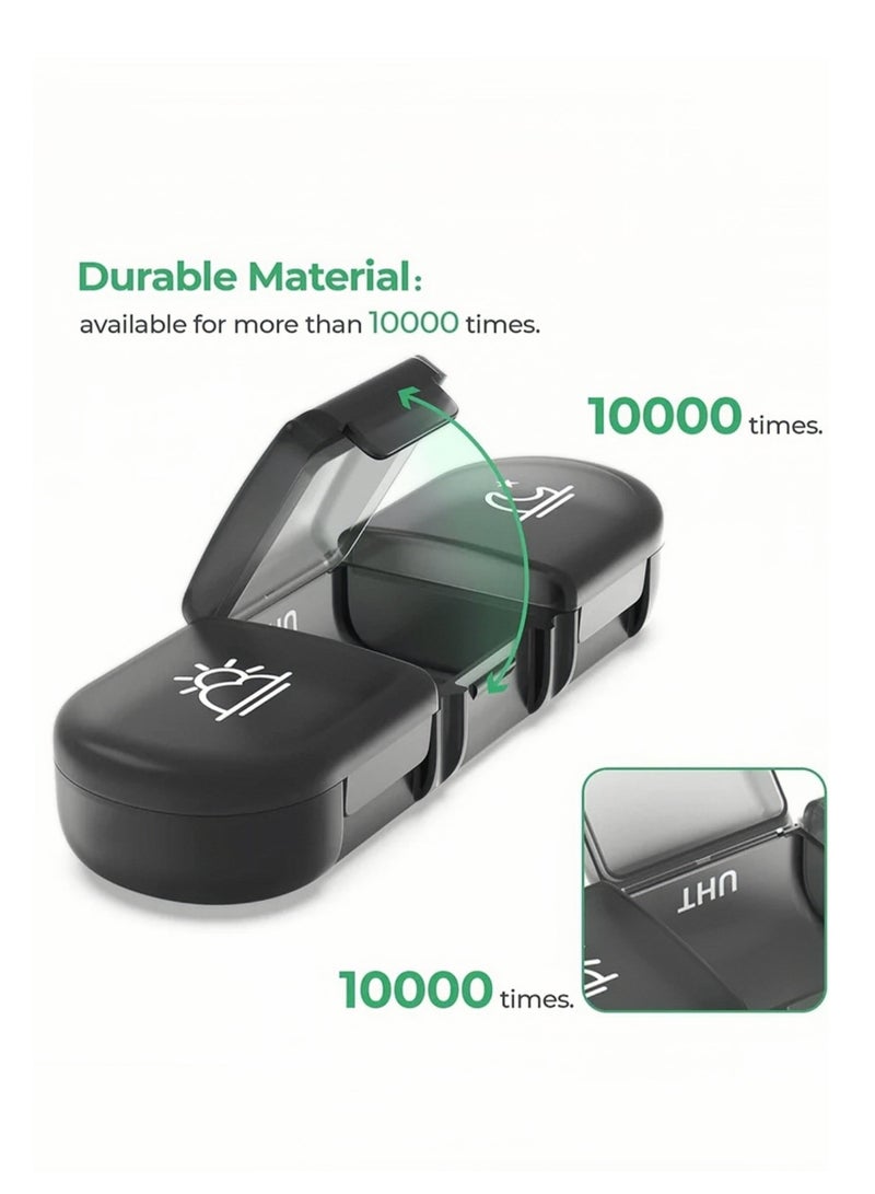 ايرس منظم حبوب أسبوعي - صندوق حبوب يكفي 7 أيام مع حجرات كبيرة لثلاث مرات يوميًا - حافظة حبوب سفر محمولة للفيتامينات والمكملات الغذائية والأدوية - حاوية حبوب متينة مقاومة للضوء - Image 5