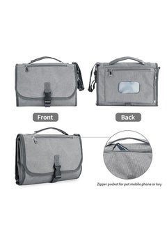 Excefore Baby Changing Pad Multifunctional Newborn Bag with Wipes Pocket Waterproof Portable Travel Infant Changing Diaper Mat Compact Diaper Changing Mat Kit for Mom Dad Baby Shower Gifts  - Image 4
