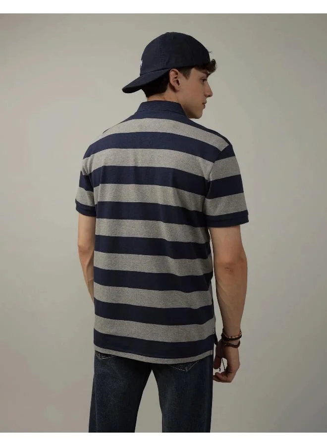 American Eagle Essential Striped Polo Shirt