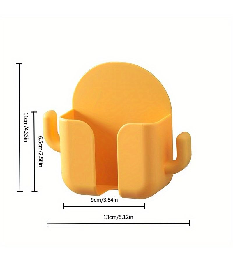 White Foldable Wall Mounted Organizer Box for Phone Remote Storage - Image 3
