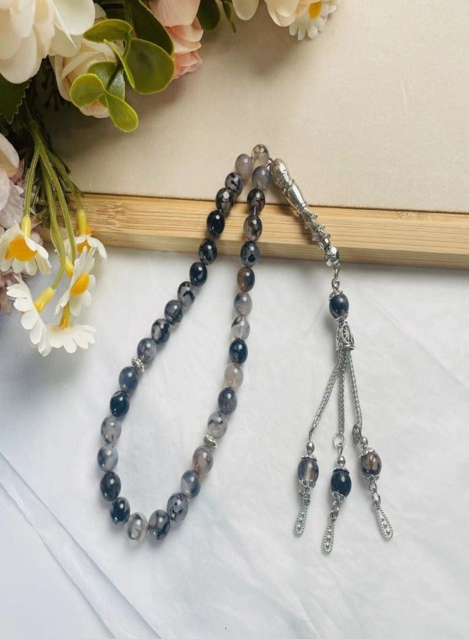 Misbaha 33 Beads - Elegant Prayer Beads for Meditation and Relaxation, Tasbih（8mm） - Image 1