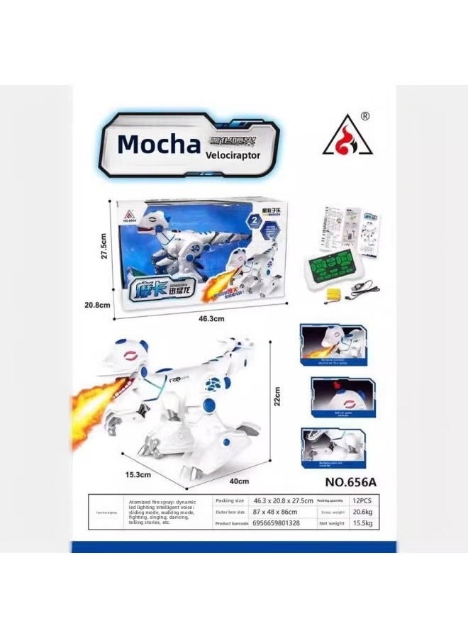 MOCHA Shuangfeng Mocha Intelligent Robot Dog Yingjia Intelligent Mechanical Dog Guangyucheng Special Effect Intelligent Dog Series-Color:652A Mocha Police  - Image 2