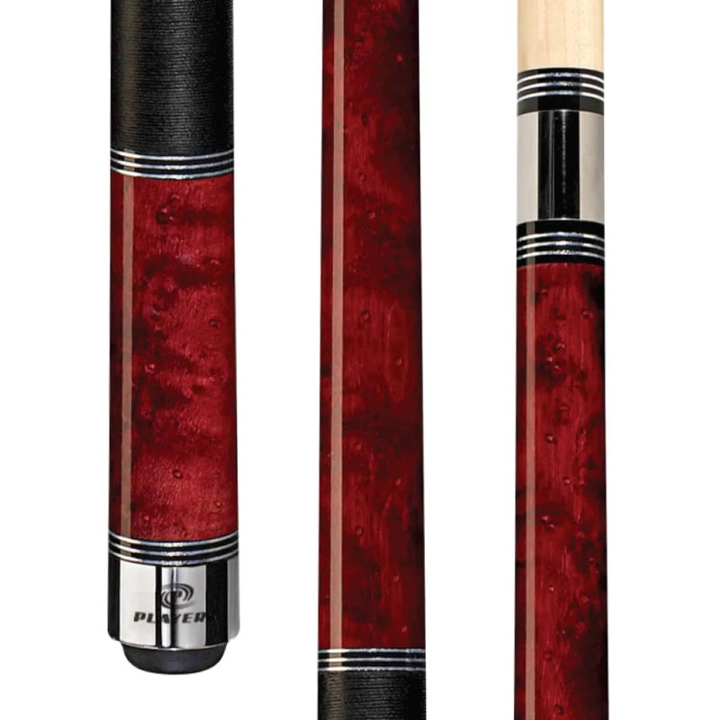 Players 58 2Piece North American Hard Maple Billiard Pool Cue Stick Crimson Red 18oz - Image 2