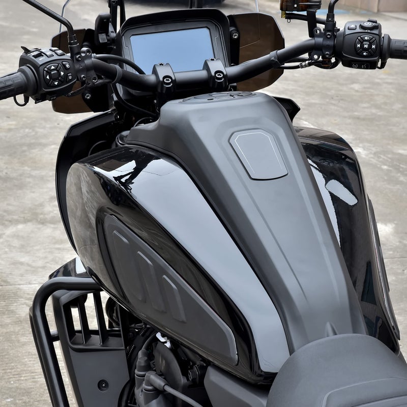 VEISUTOR Fuel Tank Knee Pad Kit for Pan America 1250, Rubber Tank Side Panels Protector Stickers for Harley Pan America RA1250 and RA1250S Models (2PCS - Image 3