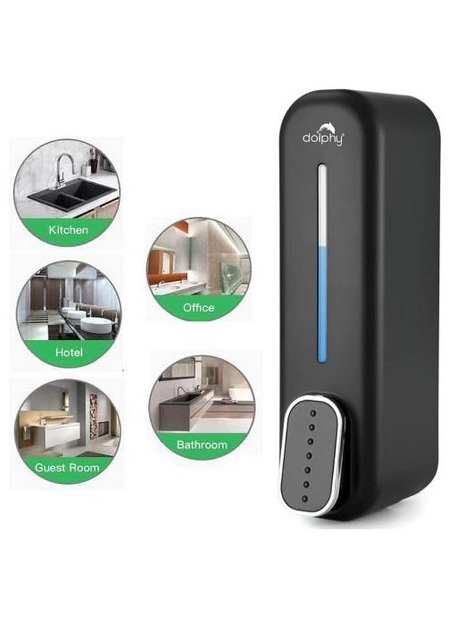 DOLPHY موزع صابون سائل دلفي ABS للحمام والمطبخ - 300 مل، أسود - Image 5