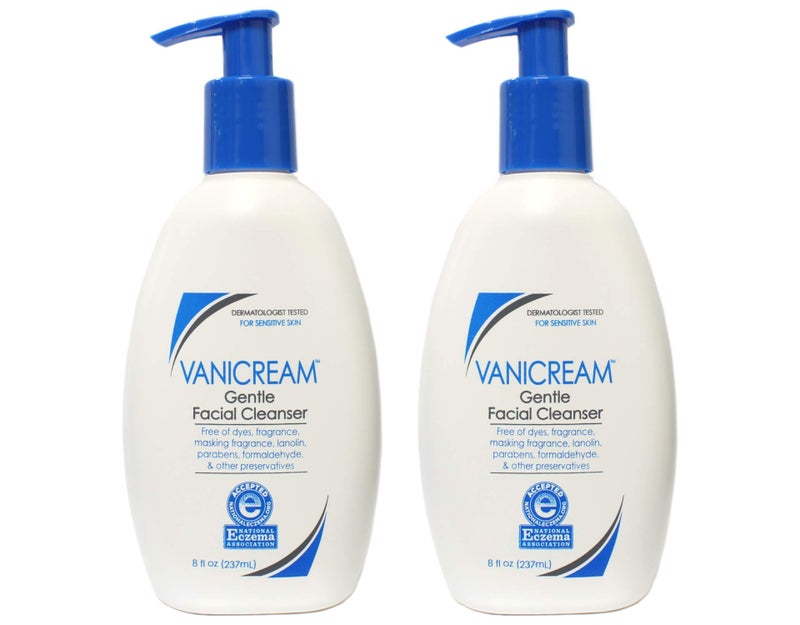 Vanicream Gentle Facial Cleanser for Sensitive Skin, 8 fl oz pack of 2 - Image 1