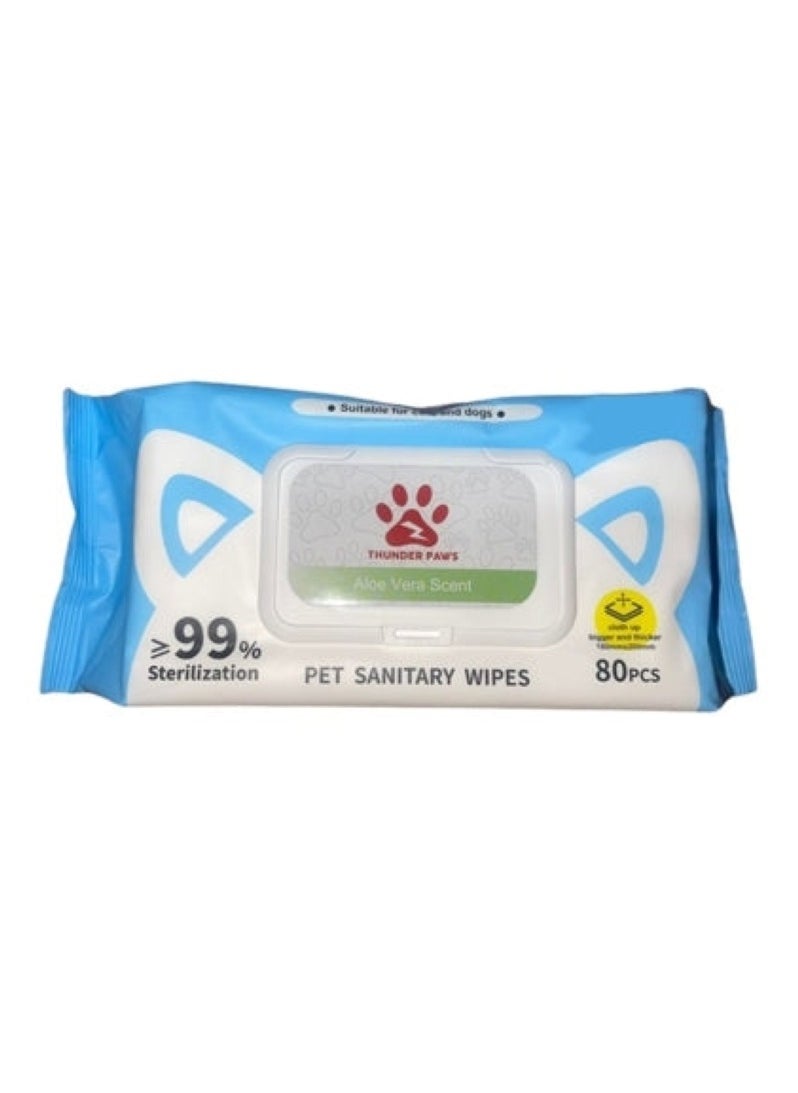 Aloe Vera Scented Sanitary Pet Wipes Suitable For Cats And Dogs