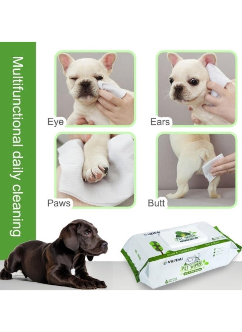 Aloe Vera Scented Sanitary Pet Wipes Suitable For Cats And Dogs