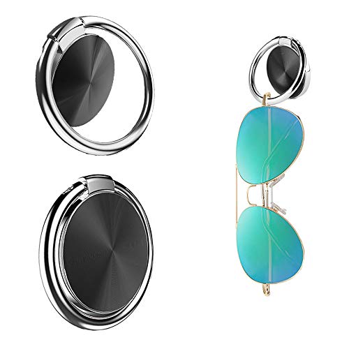 BENEKIY 2 Pack Sunglasses and Eyeglasses Holder Mask Holder for Car Dash Metal Alloy Sunglass Holder Hook for Car Boat RV or Truck to Any Surface - Image 1