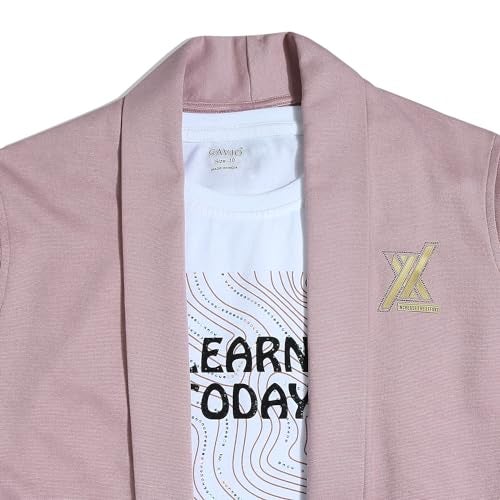 CAVIO Boys Pink Regular Fit Trendy Casual Shrug and T-Shirt - Image 4