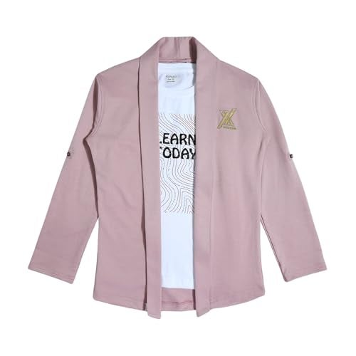 CAVIO Boys Pink Regular Fit Trendy Casual Shrug and T-Shirt - Image 3