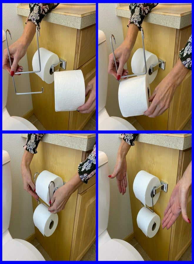 Weebak TP Pal - Extra Toilet Paper Roll Holder (Chrome) - Image 3