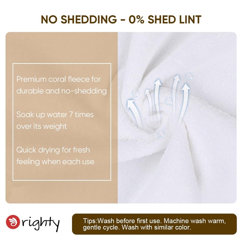 Orighty Washcloths 48 Pack, Ultra Soft Face Cloths 12 x 12 inch, Absorbent & Quick Drying Coral Velvet Washcloth Bulk, Multi-Purpose Face Cloth for Household, Cleansing and Sport (White) - Image 2