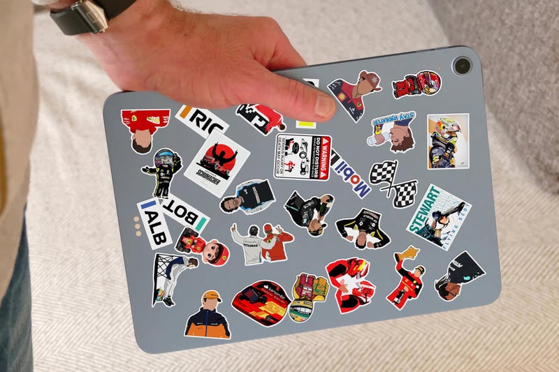 WallDesign Ultimate F1 Racing Sticker Set Collection of 56 - Mobile, Laptop, Accessories, Gifting - Durable, Laminated, Quality Printed Vinyl for True Racing Fans-Self-Adhesive - Image 2