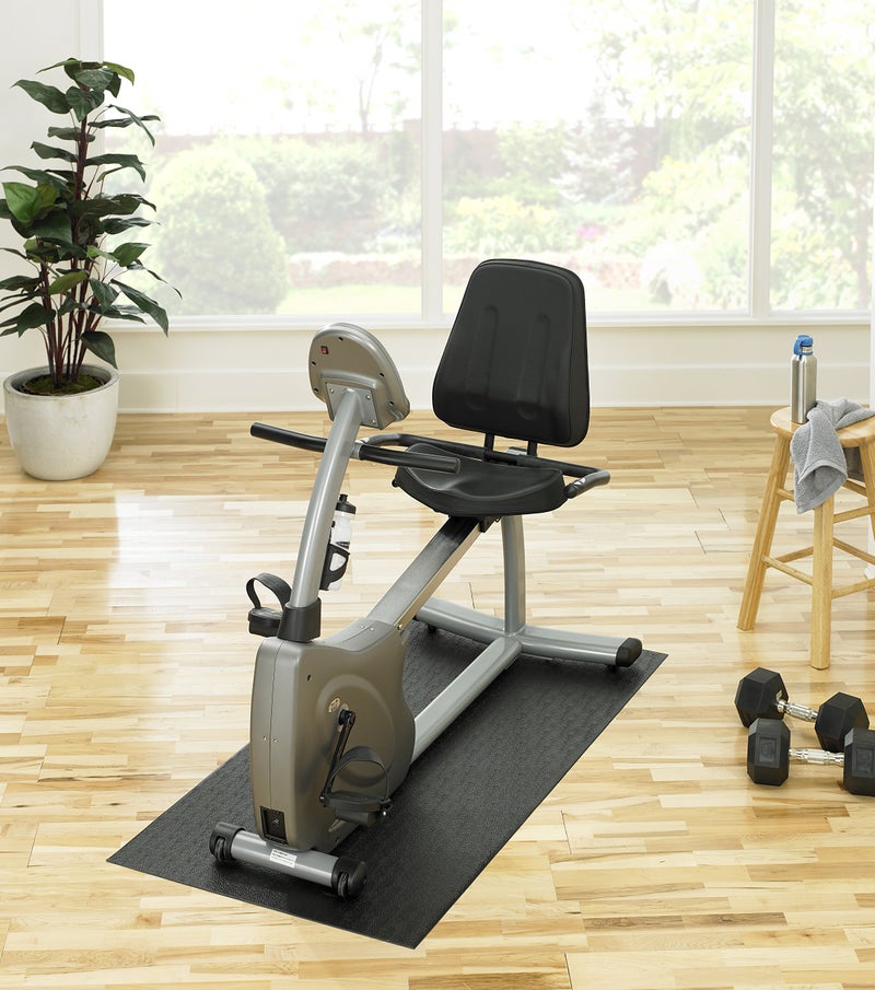 Supermats Heavy Duty Equipment Mat 13GS Made in U.S.A. for Indoor Cycles Recumbent Bikes Upright Exercise Bikes and Steppers (2.5 Feet x 5 Feet) (30-Inch x 60-Inch) (76.2 cm x 152.4 cm) , Black - Image 3