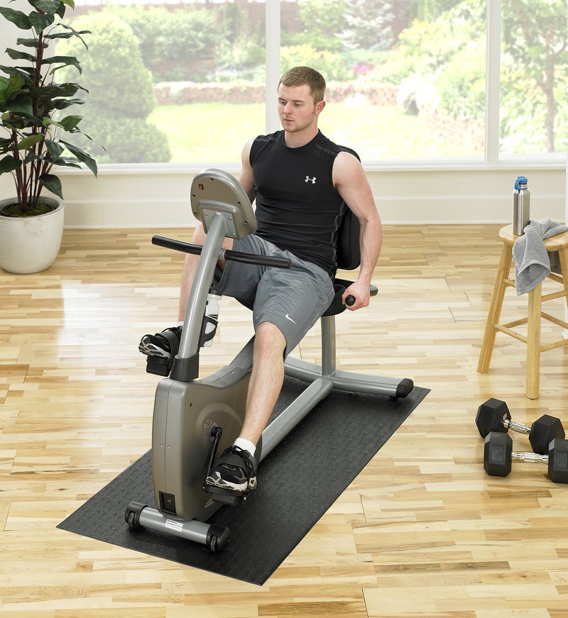 Supermats Heavy Duty Equipment Mat 13GS Made in U.S.A. for Indoor Cycles Recumbent Bikes Upright Exercise Bikes and Steppers (2.5 Feet x 5 Feet) (30-Inch x 60-Inch) (76.2 cm x 152.4 cm) , Black - Image 2