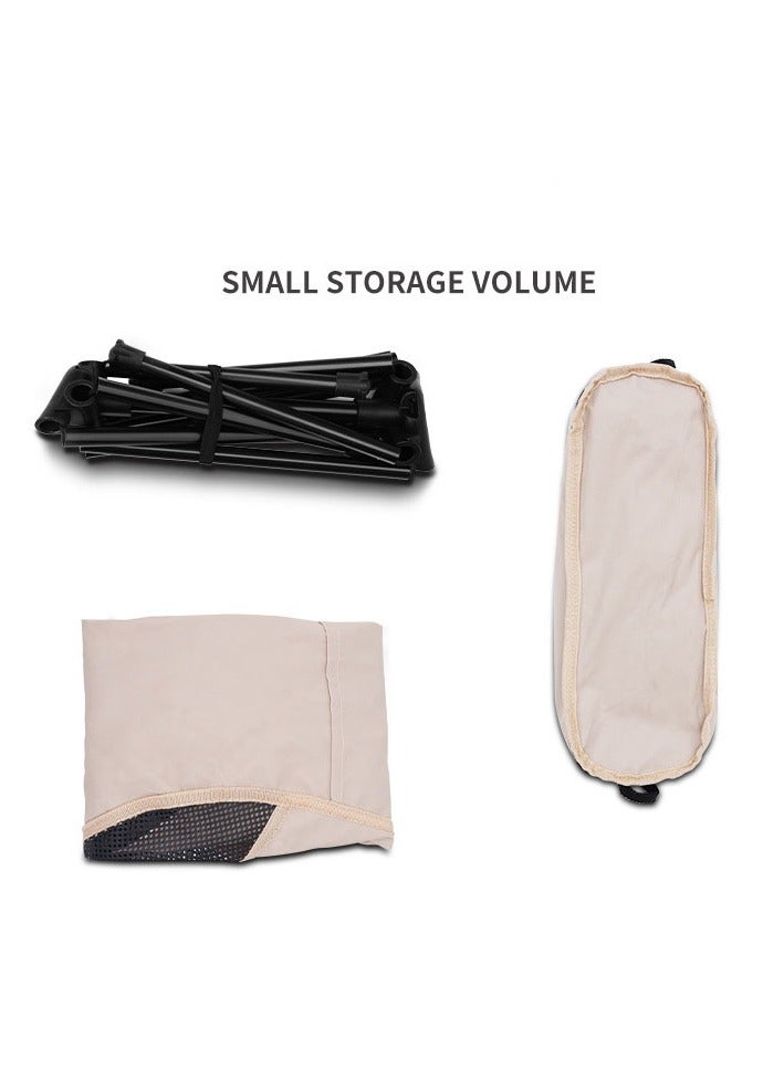 Captaintech Outdoor Folding Chairs, Portable Space Chairs, Fishing/Leisure/Camping Moon Chairs, Black - Image 2