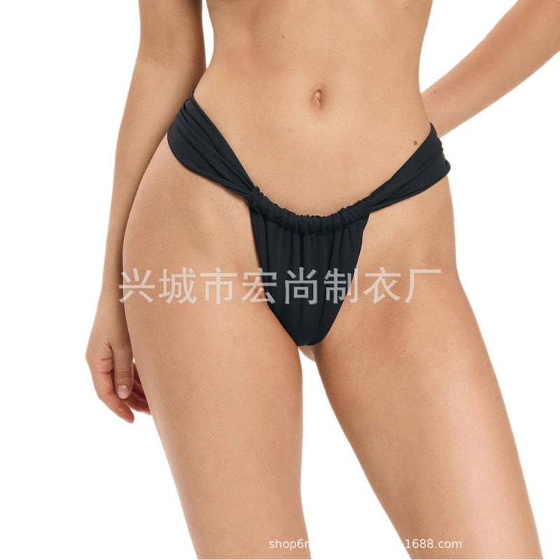 Women'S Swimming Trunks Briefs Low Waist Breathable Solid Color High-End Women'S Trousers - Image 5