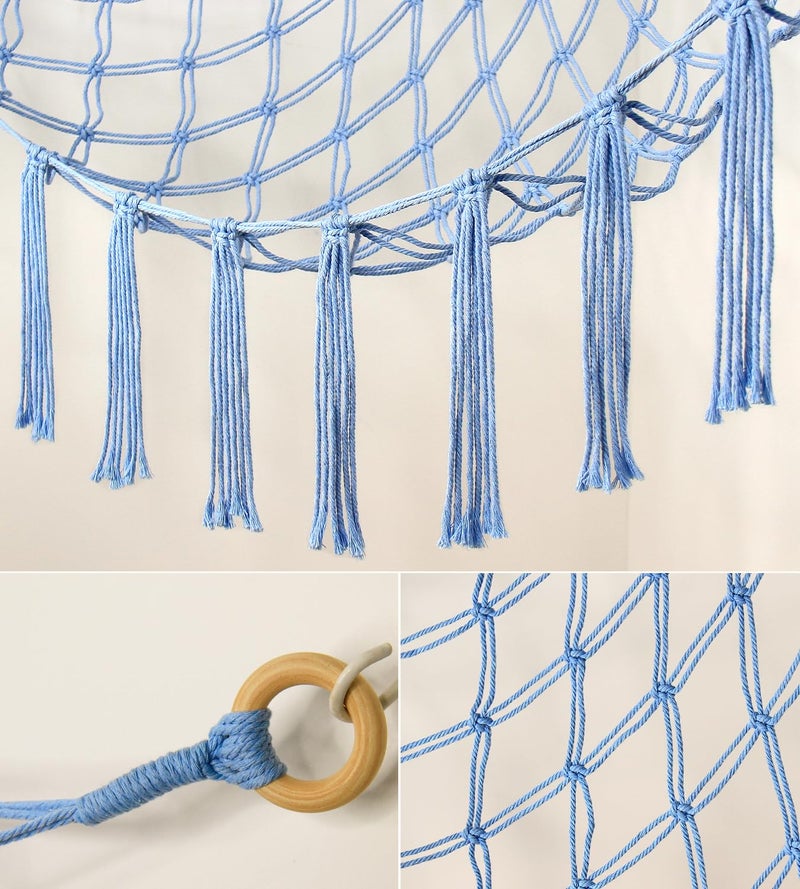 mirolam Stuffed Animal Storage Hammock Net - Toy Hammock Net for Stuffed Animals Corner - Hanging Stuff Animal Organizer Holder Large Size Baby Nursery Room Decor-Blue - Image 4