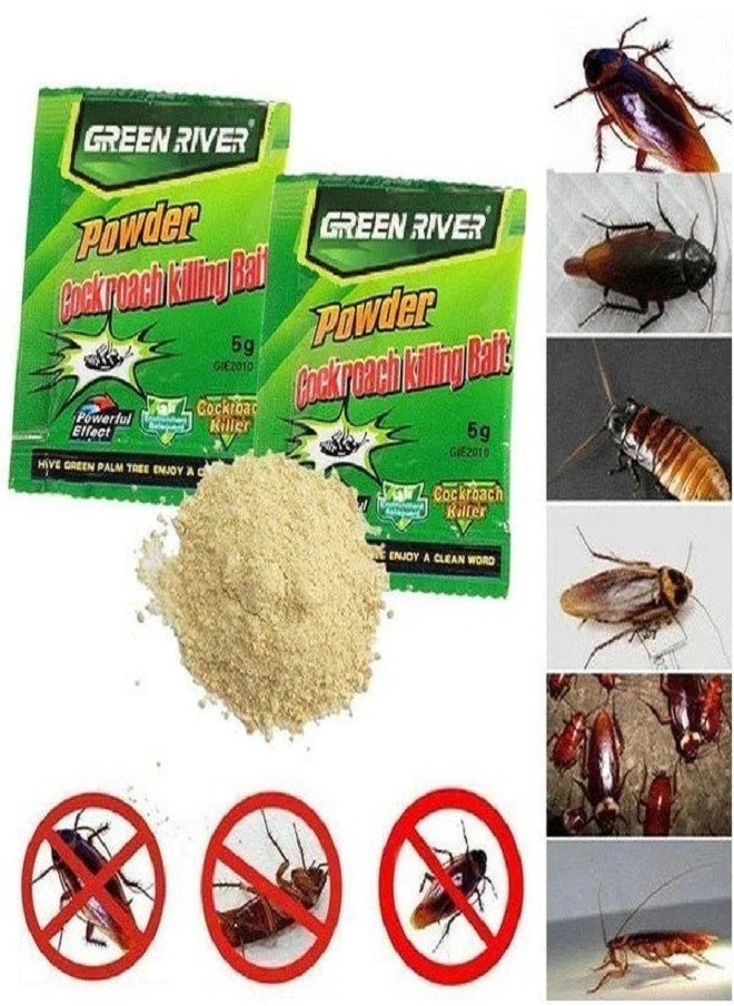 Green Leaf - 50 Pack Cockroach Killing Bait Powder - Image 1