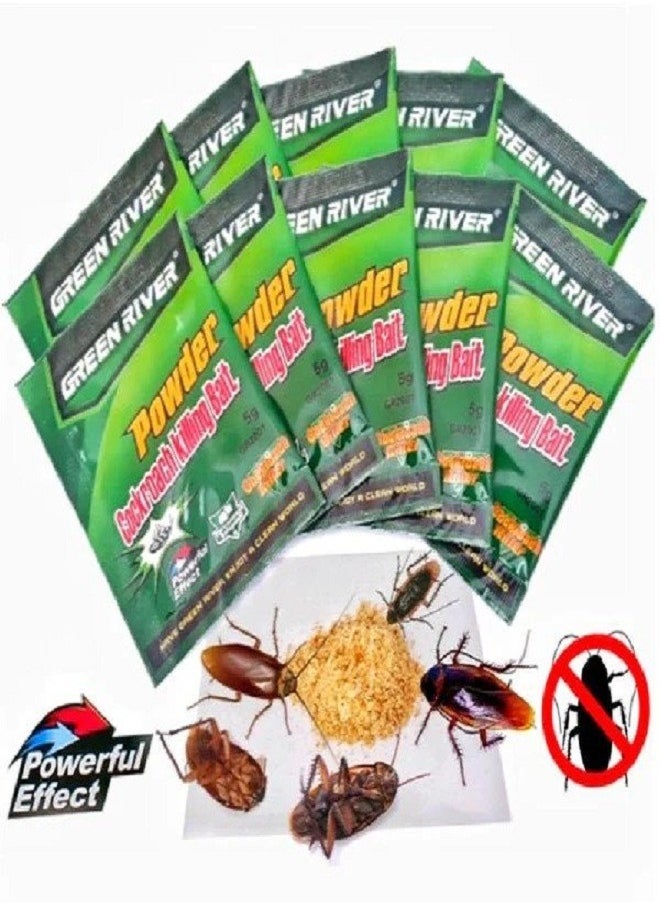 Green Leaf - 50 Pack Cockroach Killing Bait Powder - Image 1