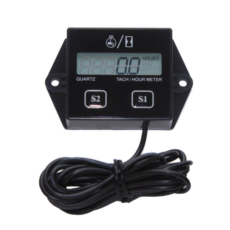 Timorn Digital Tachometer,RPM Meter, Inductive Hour Meter for 2 Stroke & 4 Stroke Small Engine, Replaceable Battery Waterproof Tachometer for Marine ATV Motorcycle UTV