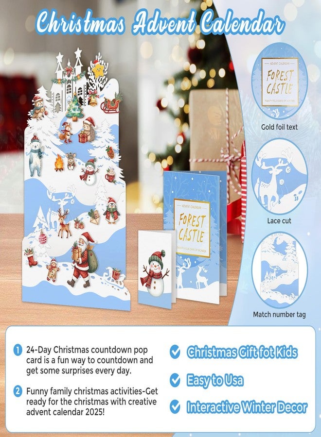 WhatSign Woodland Advent Calendar 2025 - Christmas Countdown Calendar Winter Woodland Wonderland 24 Days Till Xmas for Women Kids Adult Teen Girls - Image 5