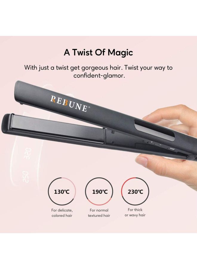 REBUNE Hair Straightener RE-2023 Black 400grams - Image 4