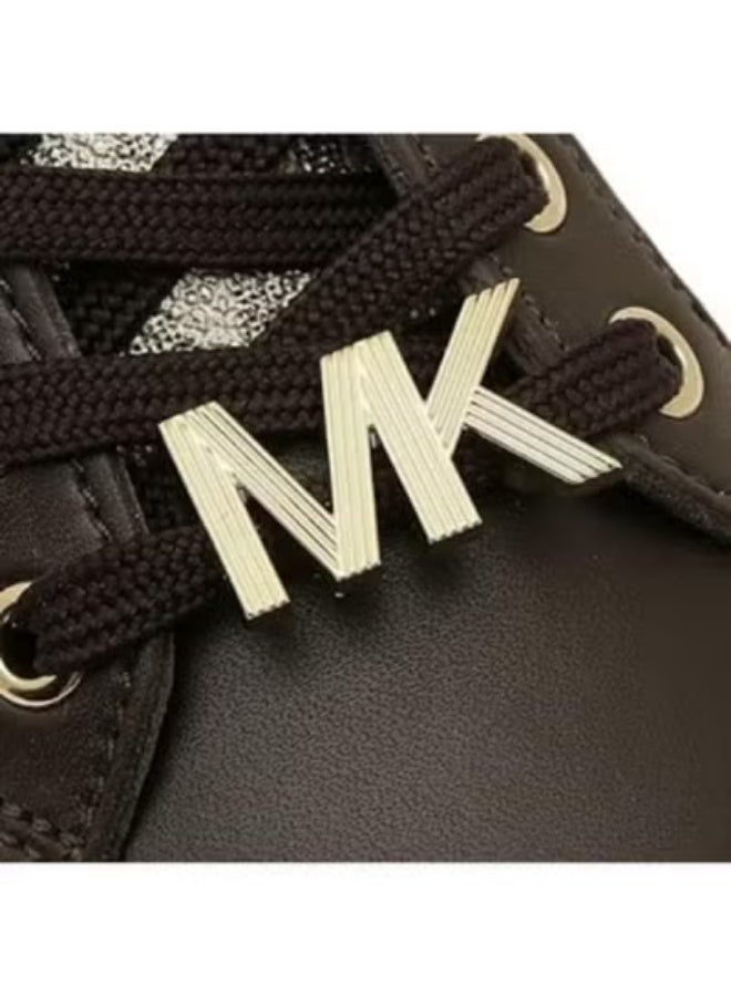 Michael Kors Women’s Poppy Brown Sneakers – Color-Block Logo, Size 11 - Image 3