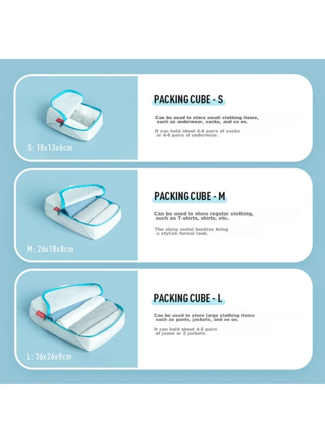 Pack All Travel Storage Bag Set, Luggage Organizer, Portable Clothes Storage Bag, Three-piece Set, Lightweight Version - Image 4