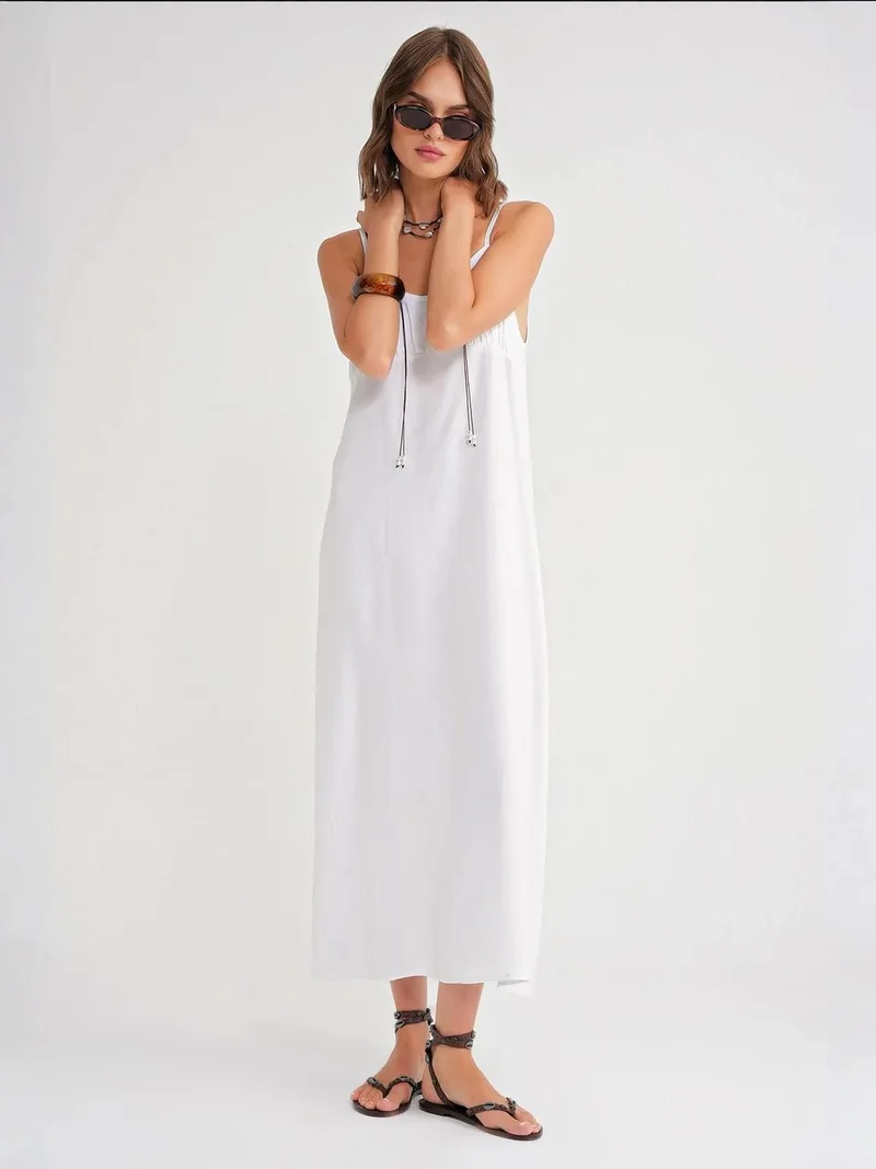 MixRay Mixray Strappy Maxi Dress with Gathered Detail