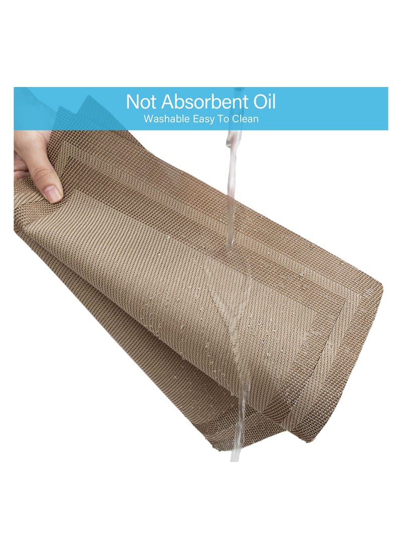 مجموعة من 6 مفارش أطباق، مفارش أطباق معزولة من الفينيل غير قابلة للانزلاق، مفارش أطباق قابلة للغسل لتزيين حفلات المطاعم، 45 × 30 سم (شامبانيا) - Image 3