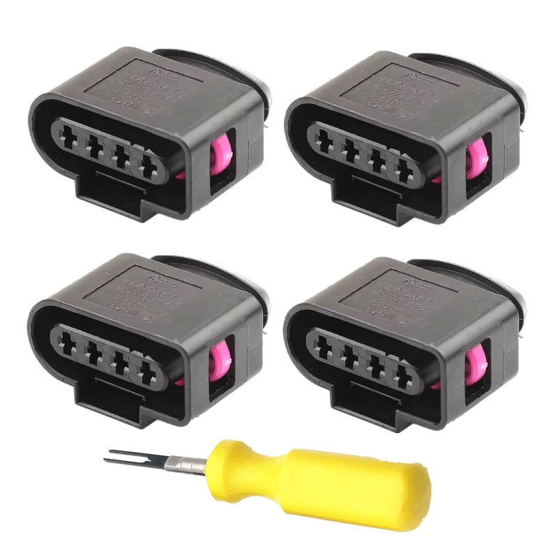 LDCRE 4Pcs Ignition Coil Connector Repair Kit 4B0973724Fits for VW Passat Tiguan Beetle Golf Jetta AUDI A3 A4 A5 A6 Q7 TT R8 Harness Plug Replace 4B0973724 4B0973724 - Image 3