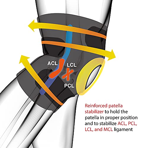 Bracoo Knee Stabilizer Support Brace, Open-Patella Support - Joint Pain Relief for Sprains, Arthritis, MCL, LCL, Sports Injury & Recovery, KP30 - Image 5
