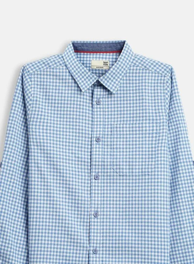 Bonkids Boy's Multicolour 100% Cotton Printed Regular Fit Shirt