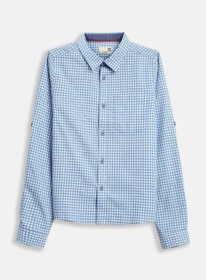 Bonkids Boy's Multicolour 100% Cotton Printed Regular Fit Shirt