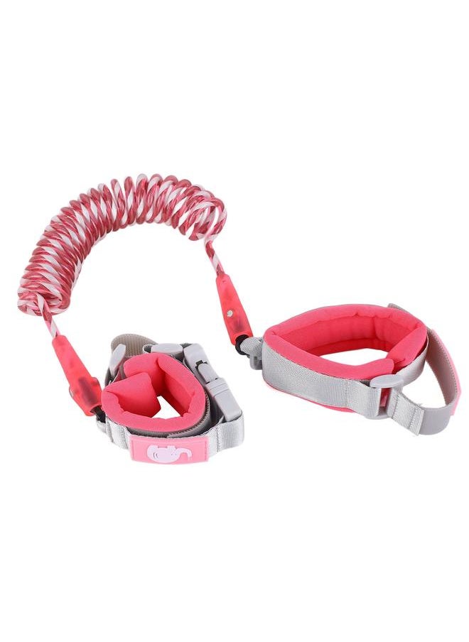 Children Security Bracelet Multi Functional Reflective Wristband Leash Harness for Outdoor Rose Red 6.6ft (Reflective With Lock)