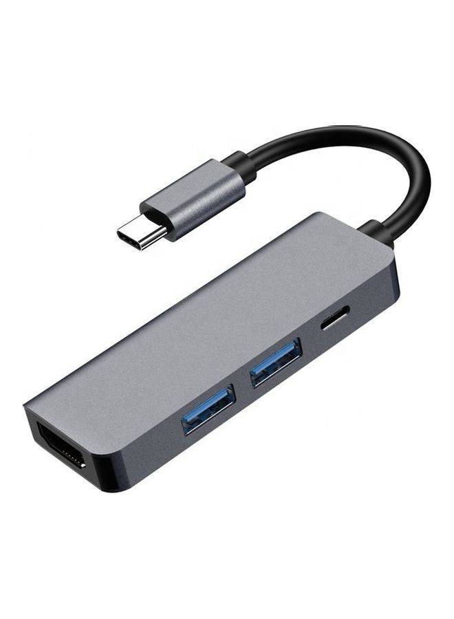 NIBEMINENT 4-In-1 Type-C To 4K HDMI Hub Grey - Image 1