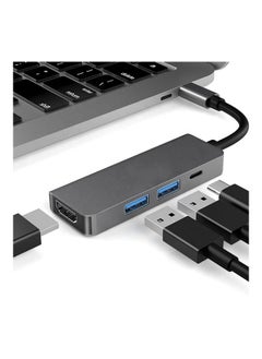 NIBEMINENT 4-In-1 Type-C To 4K HDMI Hub Grey  - Image 4