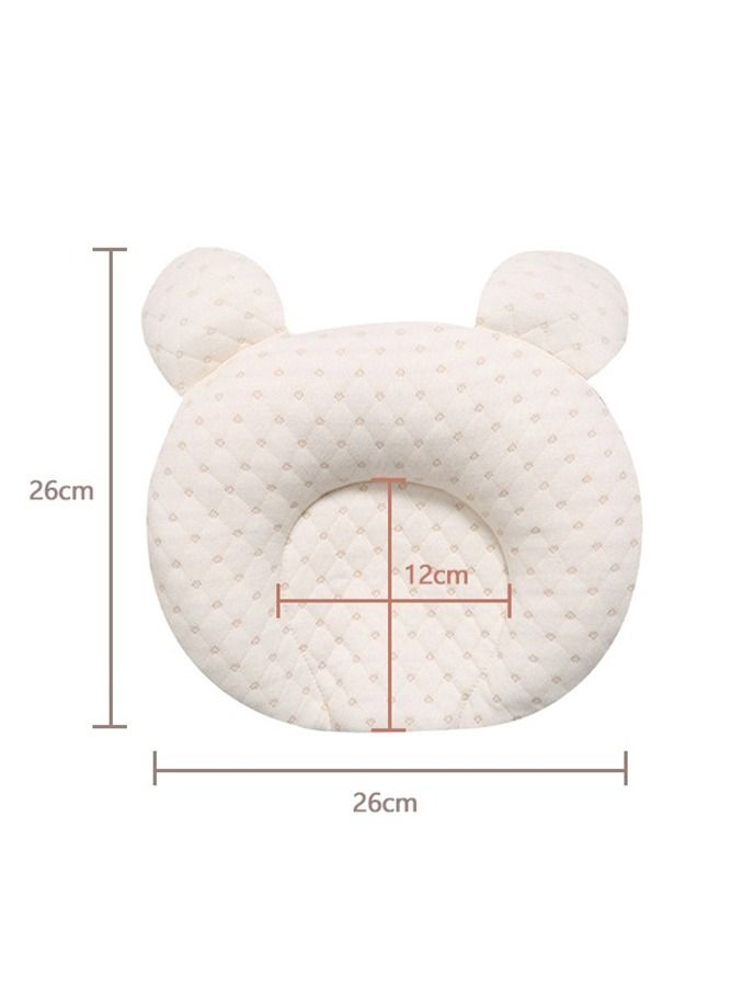 جونيس وسادة تشكيل الرأس لحديثي الولادة وسادة رضاعة ناعمة من الإسفنج الميموري للرضع بيج - Image 2