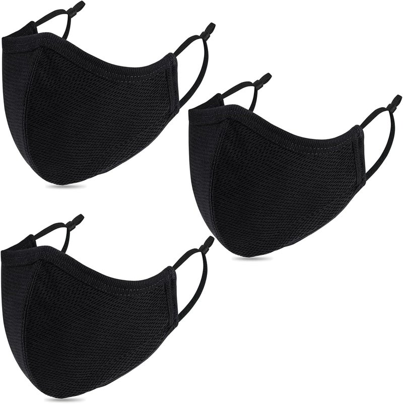 comfso Kids Cloth Face Mask,Black Masks Adjustable Ear Loops,Breathable Face Masks, Cotton Travel Reusable for Petite Women Teens - Image 1