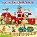 bessome 15Piece Upgraded Farm Animal Big Barn Playset Gifts for Toddlers ChristmasMontessori Learning Toys for 18 Months Olds Girls BoysPretend Animal with Tractor Birthday Easter Gifts for 2 Years - Image 4