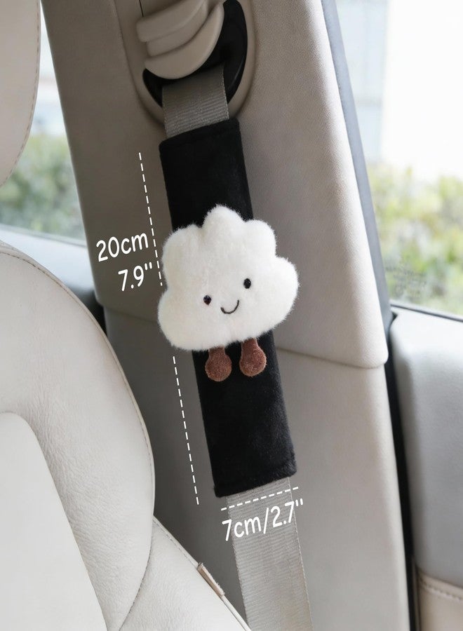 Zigihos 2/4 PCS Cute Seat Belt Cover Pads, Cartoon Cloud Seatbelt Covers for Kids and Adults, Soft Seatbelt Cushion, Car Seat Strap Pads (2) - Image 2