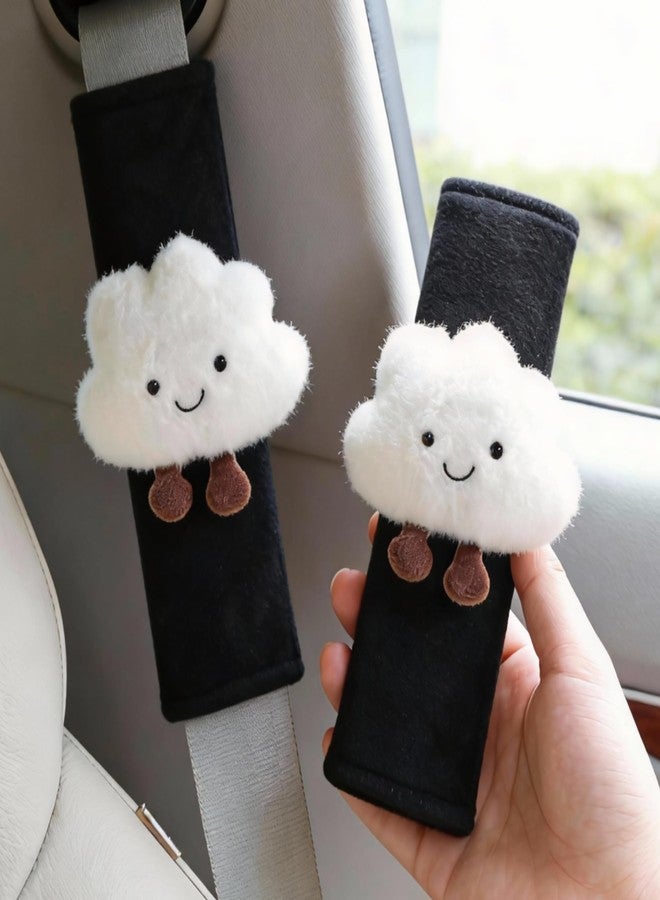 Zigihos 2/4 PCS Cute Seat Belt Cover Pads, Cartoon Cloud Seatbelt Covers for Kids and Adults, Soft Seatbelt Cushion, Car Seat Strap Pads (2) - Image 1