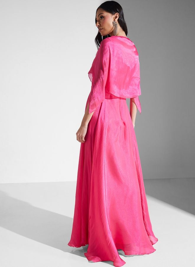 Namshi x Flowy Overlay Maxi Dress  - Image 2