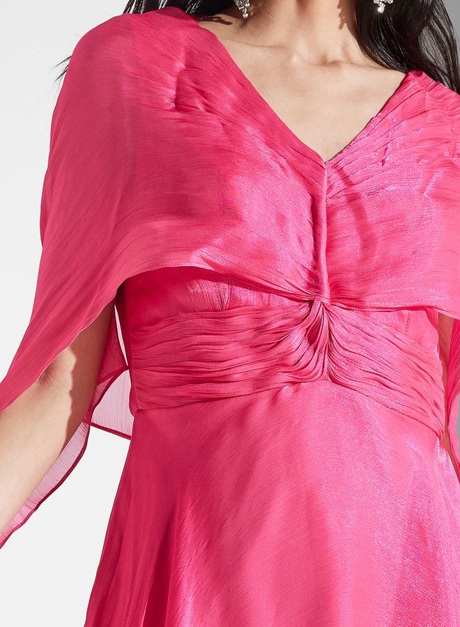 Namshi x Flowy Overlay Maxi Dress  - Image 4