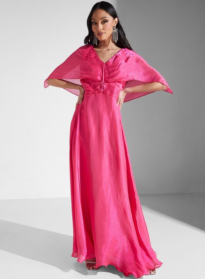 Namshi x Flowy Overlay Maxi Dress  - Image 1