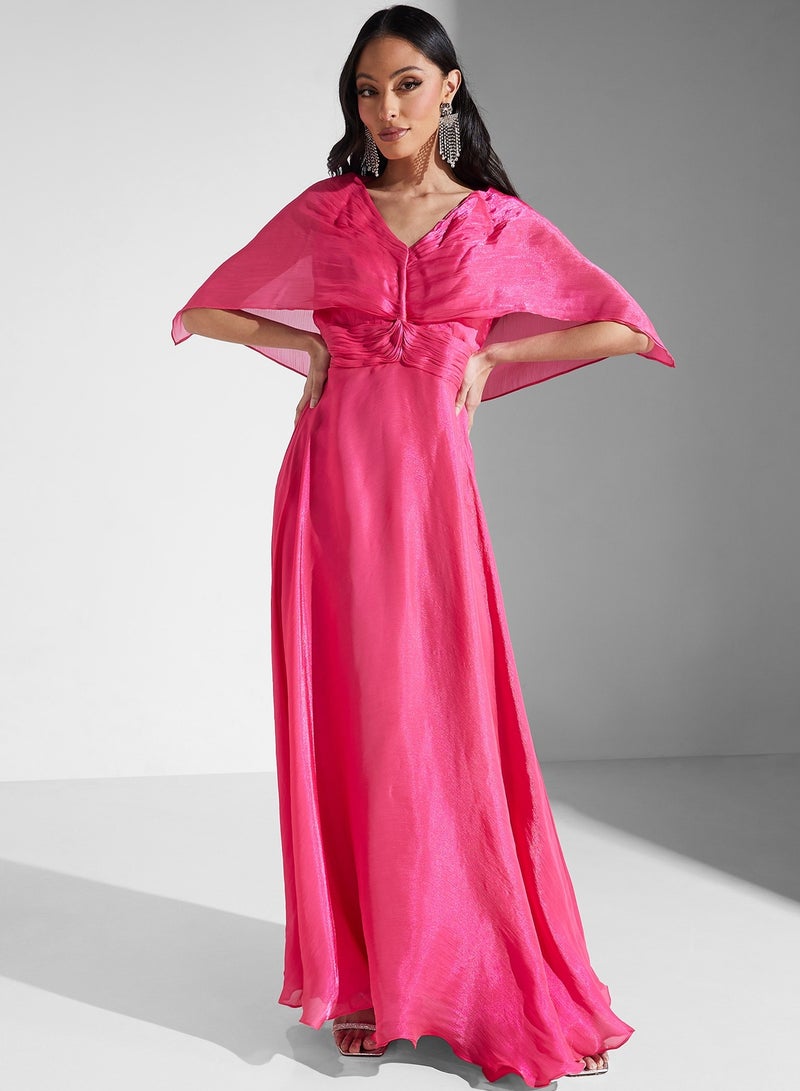 Namshi x Flowy Overlay Maxi Dress  - Image 5